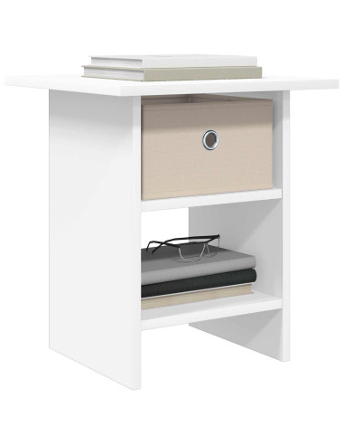 Comodino con cassetto Bianco 41 x 40 x 45 cm Legno multistrato