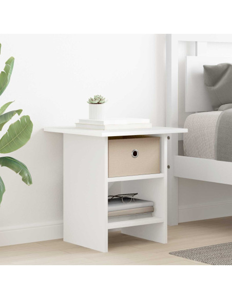 Comodino 2 pcs Bianco 41 x 40 x 45 cm Legno multistrato