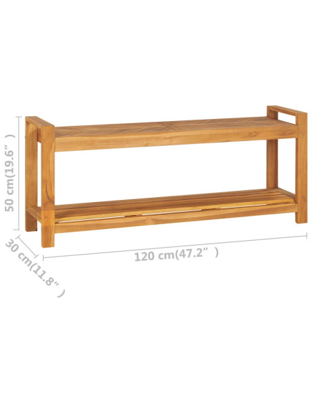 Panca 120 cm in Legno Massello di Teak