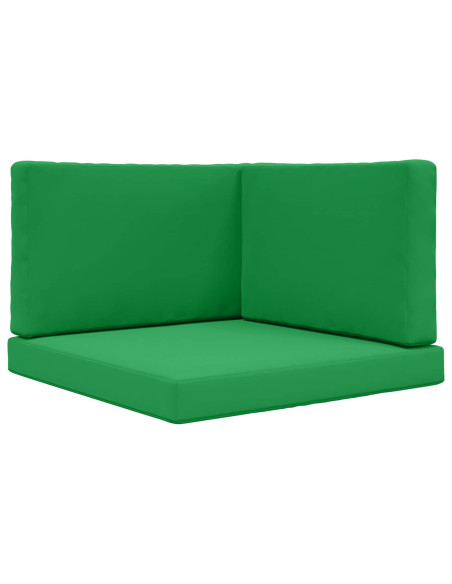 Cuscino per divano da esterno 3 pcs Verde Poliestere
