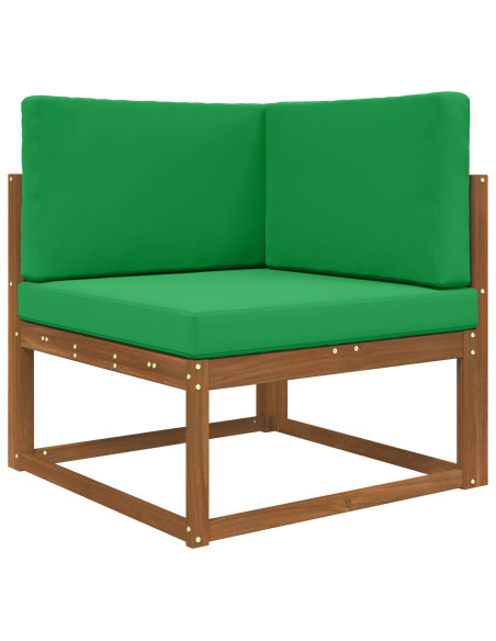 Cuscino per divano da esterno 3 pcs Verde Poliestere