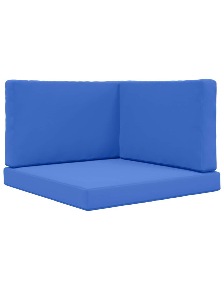 Cuscino per divano da esterno 3 pcs Blu Reale Poliestere