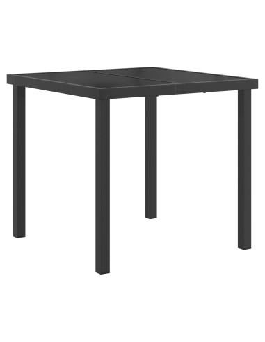 Set di Mobili da Esterno 3 pcs Nero e antracite 80 x 80 x 73 cm