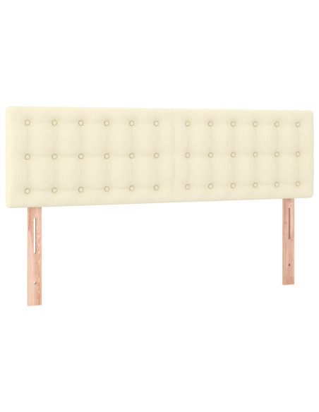 Giroletto a Molle con Materasso Crema 140x190 cm in Similpelle