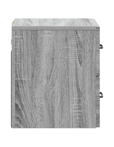 Mobiletto da notte a muro Grigio Sonoma 34,5 x 33 x 40 cm