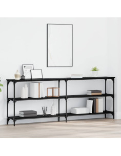 Tavolo consolle Rovere nero 200 x 29 x 75 cm