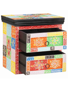 Armadio da Notte con cassetto Multicolore 40 x 30 x 40 cm