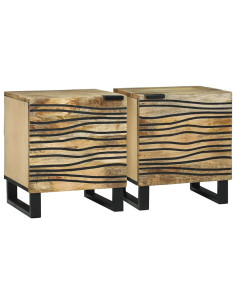 Armadio da Notte 2 pcs Marrone 40 x 33 x 46 cm