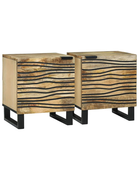 Armadio da Notte 2 pcs Marrone 40 x 33 x 46 cm