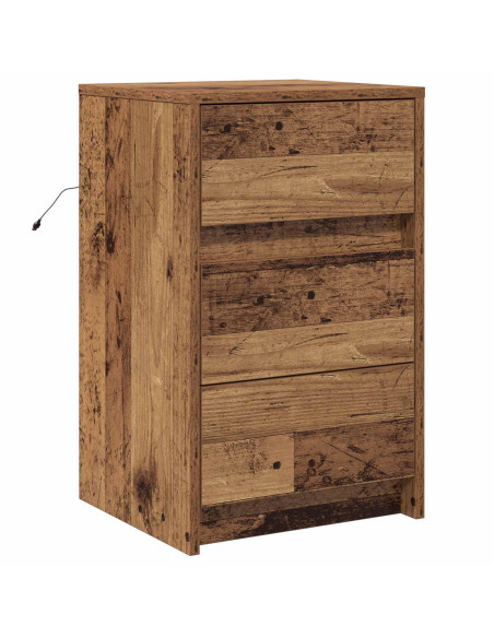 Armadio da Notte con cassetto Legno vecchio 38 x 34 x 61 cm