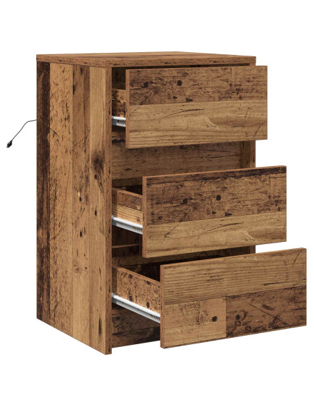Armadio da Notte con cassetto Legno vecchio 38 x 34 x 61 cm
