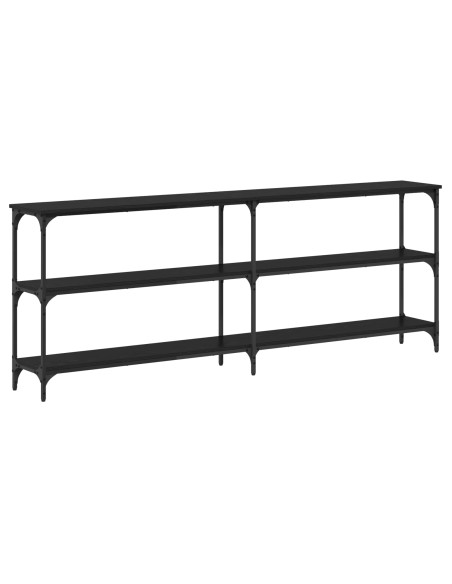 Tavolo consolle Rovere nero 200 x 29 x 75 cm