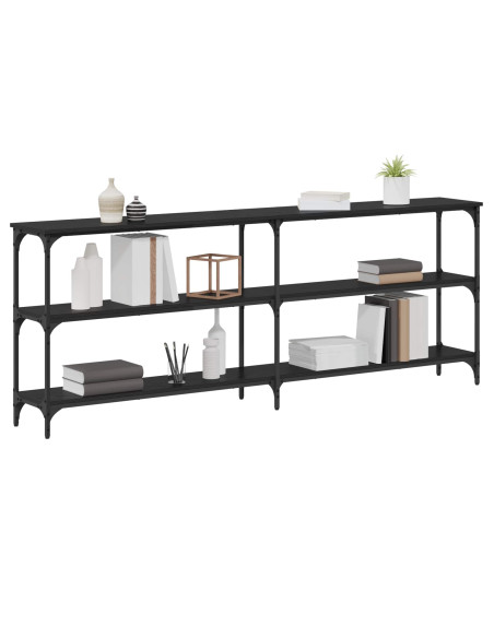 Tavolo consolle Rovere nero 200 x 29 x 75 cm
