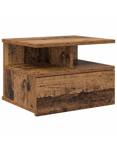 Comodino flottante con cassetto Legno vecchio 40 x 31 x 28 cm