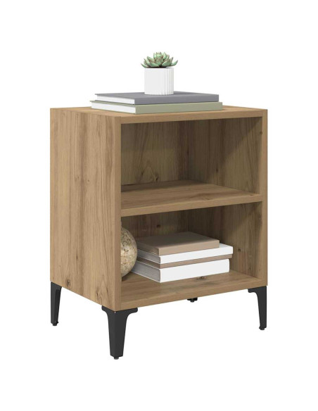 Armadio da Notte 2 pcs Rovere artigianale 40 x 30 x 50 cm