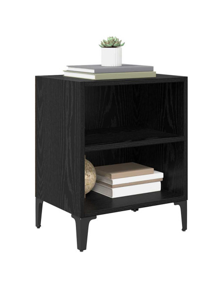Armadio da Notte 2 pcs Rovere Nero 40 x 30 x 50 cm