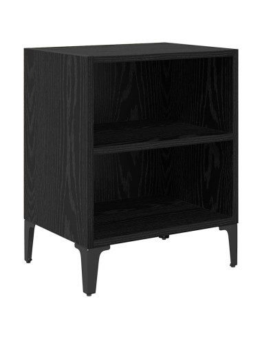 Armadio da Notte 2 pcs Rovere Nero 40 x 30 x 50 cm