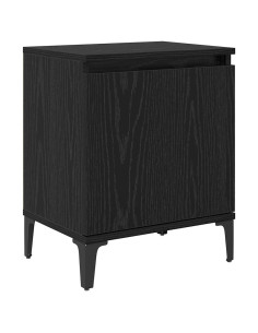 Armadio da Notte Rovere Nero 40 x 30 x 50 cm Legno multistrato 2