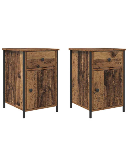Armadio da Notte 2 pcs Legno vecchio 40 x 42 x 60 cm
