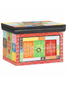Armadio da Notte con cassetto 2 pcs Multicolore 40 x 30 x 28 cm 2
