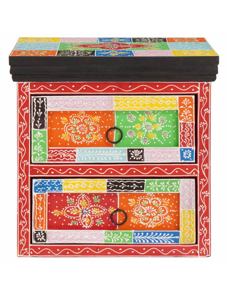 Armadio da Notte con cassetto Multicolore 40 x 30 x 40 cm