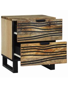Armadio da Notte con cassetto Marrone 40 x 33 x 46 cm 2
