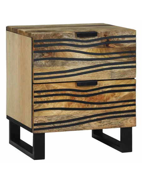 Armadio da Notte con cassetto 2 pcs Marrone 40 x 33 x 46 cm