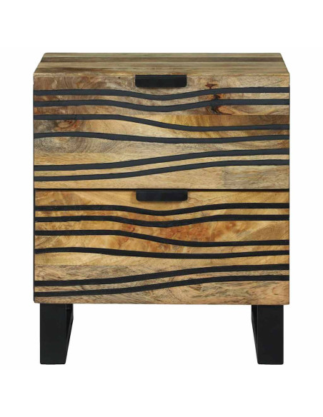 Armadio da Notte con cassetto 2 pcs Marrone 40 x 33 x 46 cm