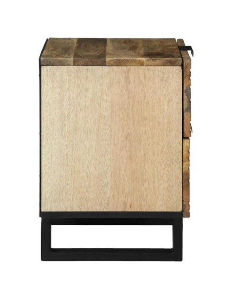 Armadio da Notte con cassetto 2 pcs Marrone 40 x 33 x 46 cm