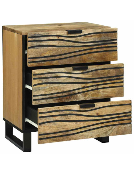 Armadio da Notte con cassetto Marrone 50 x 33 x 62 cm