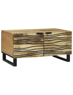 Tavolino da salotto Marrone e Nero 80 x 50 x 40 cm