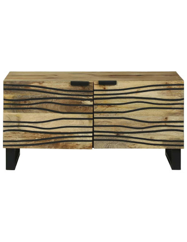 Tavolino da salotto Marrone e Nero 80 x 50 x 40 cm