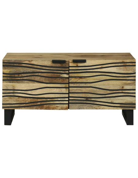 Tavolino da salotto Marrone e Nero 80 x 50 x 40 cm