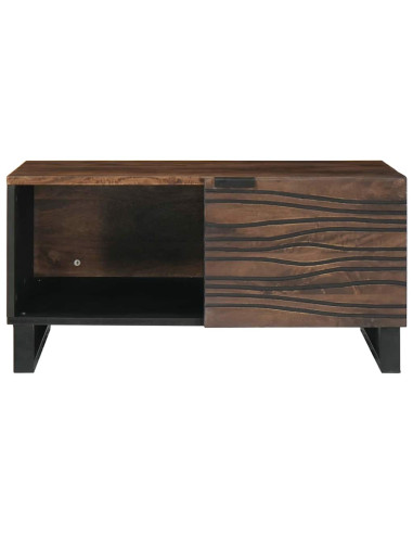 Tavolino da salotto Marrone e Nero 80 x 50 x 40 cm