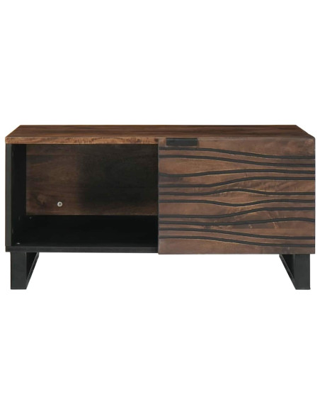 Tavolino da salotto Marrone e Nero 80 x 50 x 40 cm