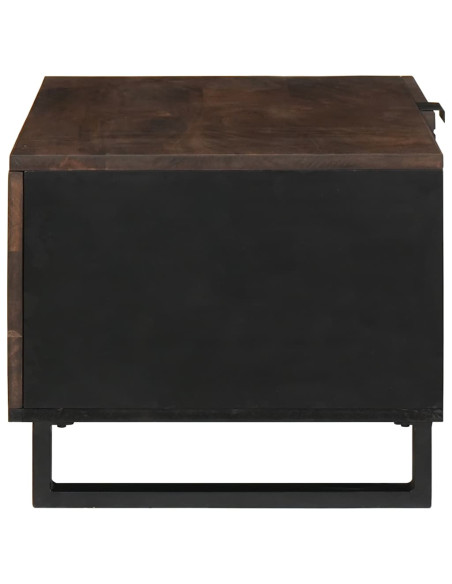 Tavolino da salotto Marrone e Nero 80 x 50 x 40 cm