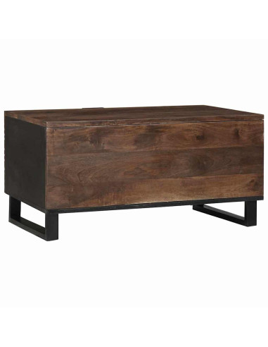 Tavolino da salotto Marrone e Nero 80 x 50 x 40 cm