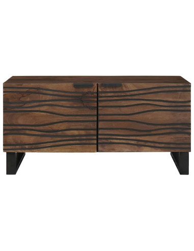 Tavolino da salotto Marrone e Nero 80 x 50 x 40 cm