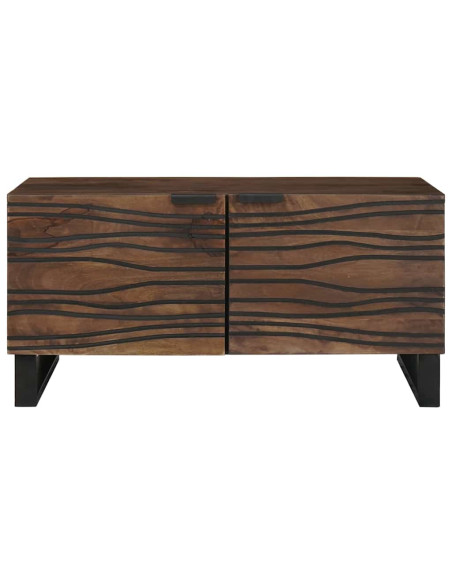 Tavolino da salotto Marrone e Nero 80 x 50 x 40 cm