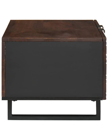 Tavolino da salotto Marrone e Nero 80 x 50 x 40 cm