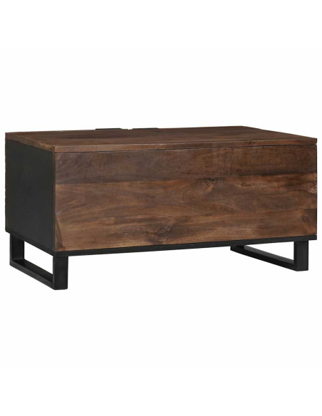 Tavolino da salotto Marrone e Nero 80 x 50 x 40 cm