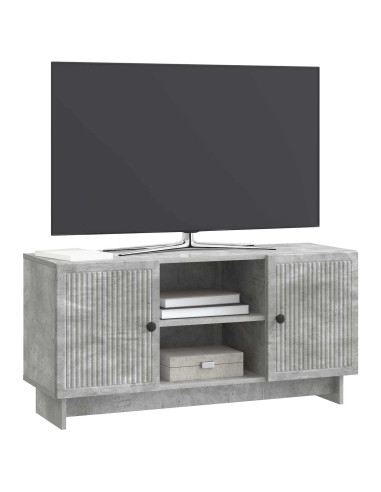 Mobile TV Grigio cemento 102 x 34,5 x 50 cm Legno multistrato