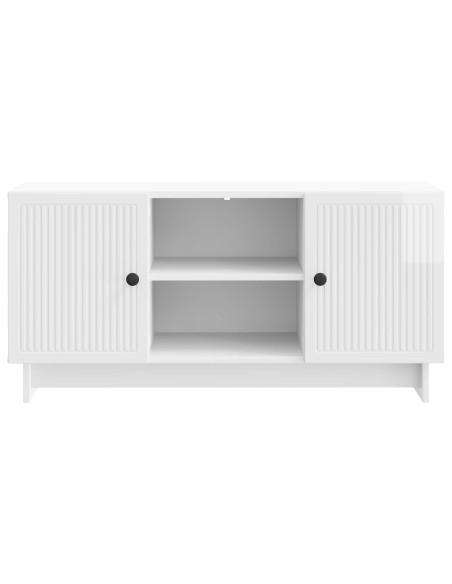Mobile TV Bianco Lucido 102 x 34,5 x 50 cm Legno multistrato