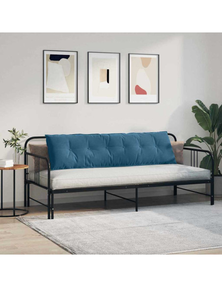 Cuscino per Schiena Blu 180 x 50 cm Tessuto in Cords