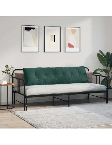 Cuscino per Schiena Verde Scuro 180 x 50 cm Tessuto in Cords