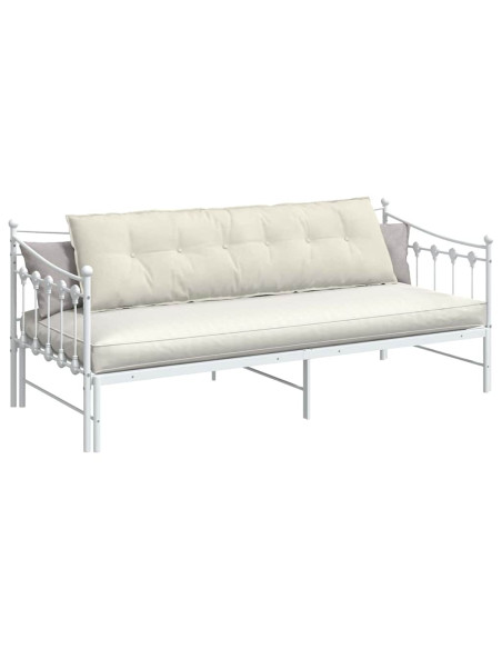 Cuscino per Schiena Crema 180 x 50 cm Tessuto in Cords