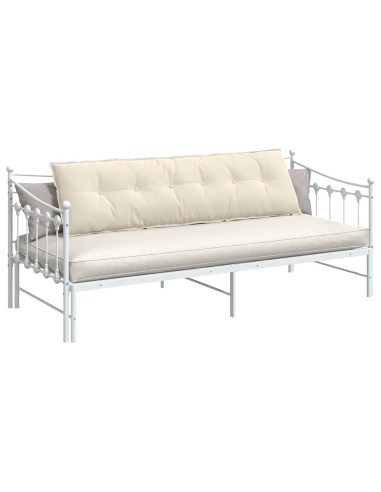 Cuscino per Schiena Beige 180 x 50 cm Tessuto in Microfibra