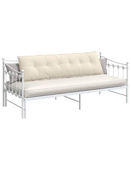 Cuscino per Schiena Beige 180 x 50 cm Tessuto in Microfibra