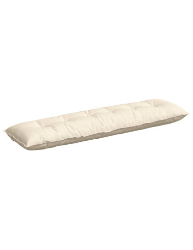 Cuscino per Schiena Crema 180 x 50 cm Tessuto in Cords