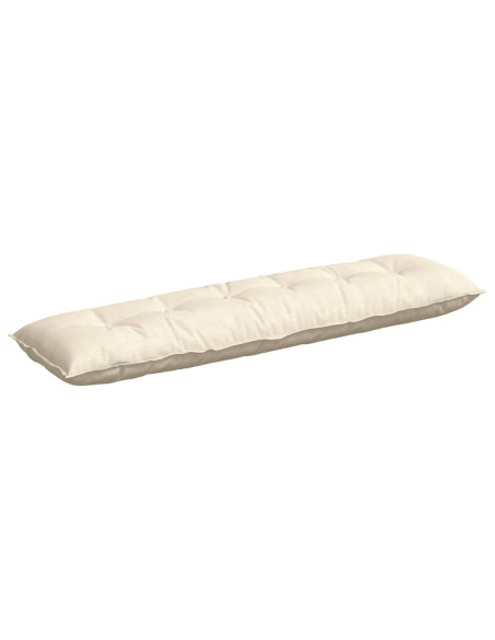 Cuscino per Schiena Crema 180 x 50 cm Tessuto in Cords